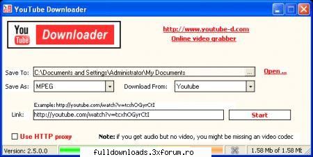 youtube downloader is a free tool that downloads videos from youtube and saves it as avi file to