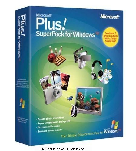 microsoft plus! superpack for windows xp is loaded with stunning and themes, exciting games, and