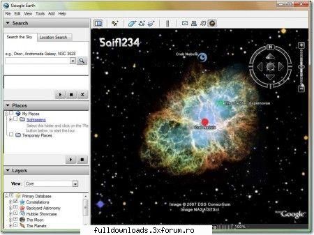 Google Earth v with Sky Feature - Forget about going to a planetarium, Google Earth - Programe noi