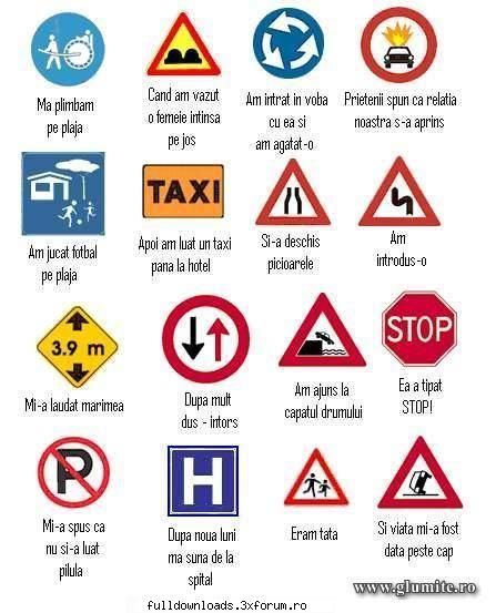 ce inseamna fiecare semn rutier - Belea - Funny